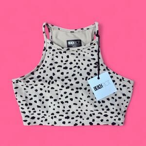 Beach Riot Active Anna Ribbed Tank Tap in Taupe Spot